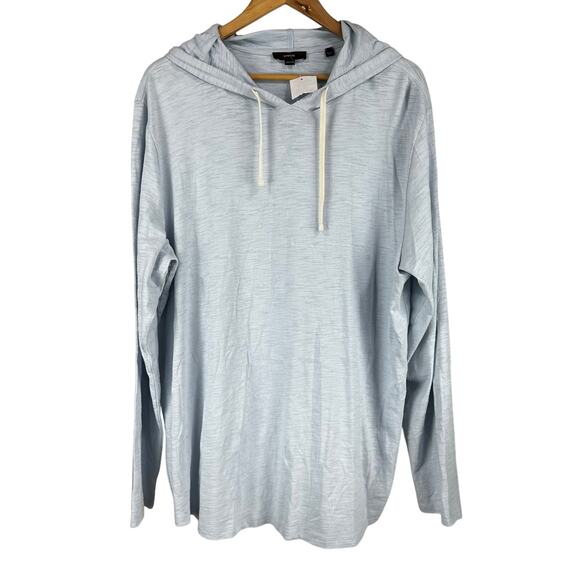 Vince Textured Cotton Hoodie Light Blue Men's Size XXL New With Tags Condition - Picture 1 of 9